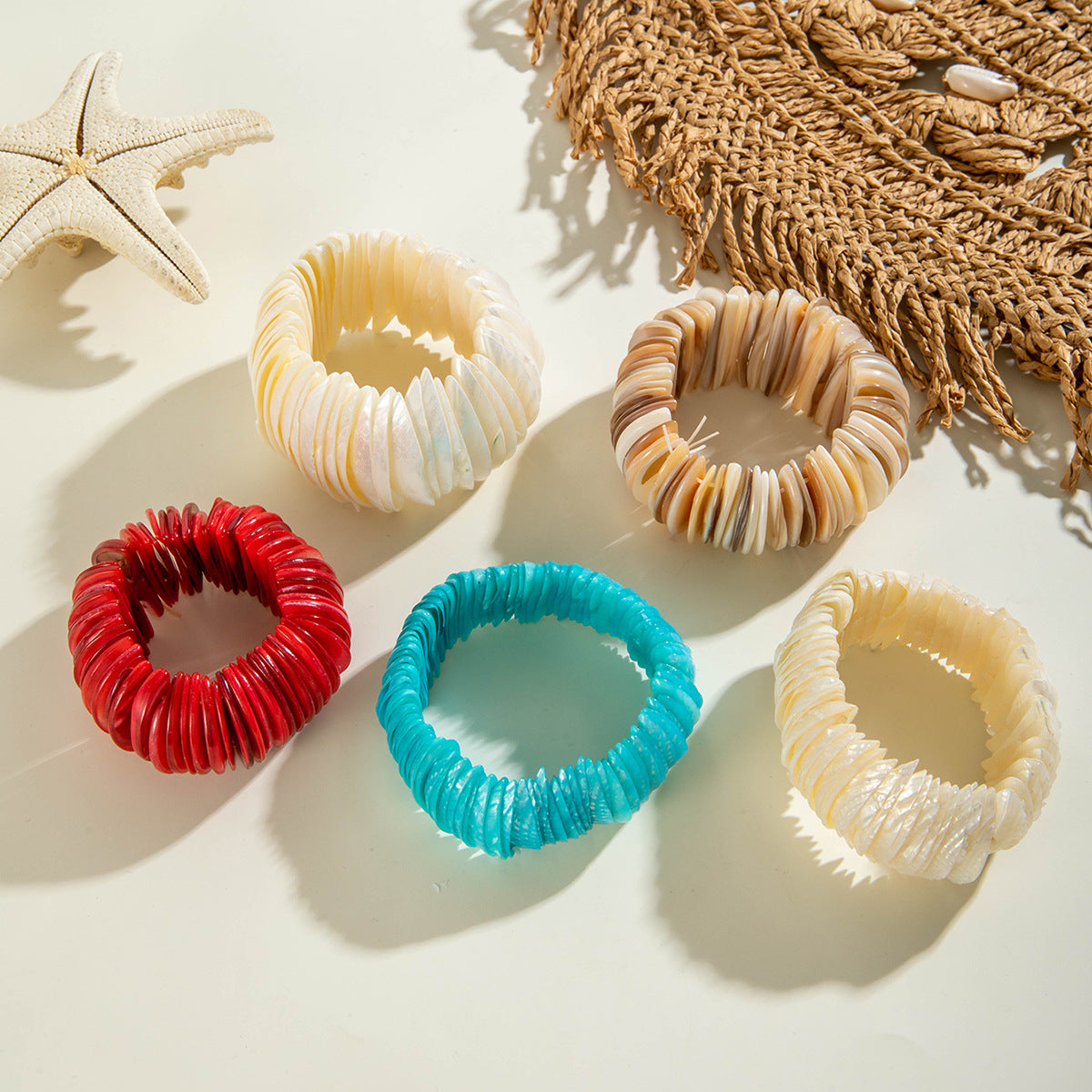 Wholesale Bohemian fresh and versatile beach style natural shell bracelet