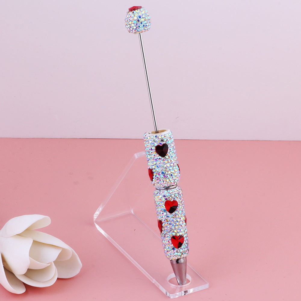 Wholesale 5pcs Valentine's Day Colorful Love Zircon Full Diamond Clay DIY Ballpoint Pen