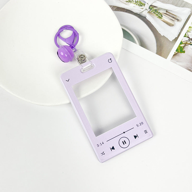 Wholesale bus card holder student meal card polaroid ins photo protection card plastic keychain