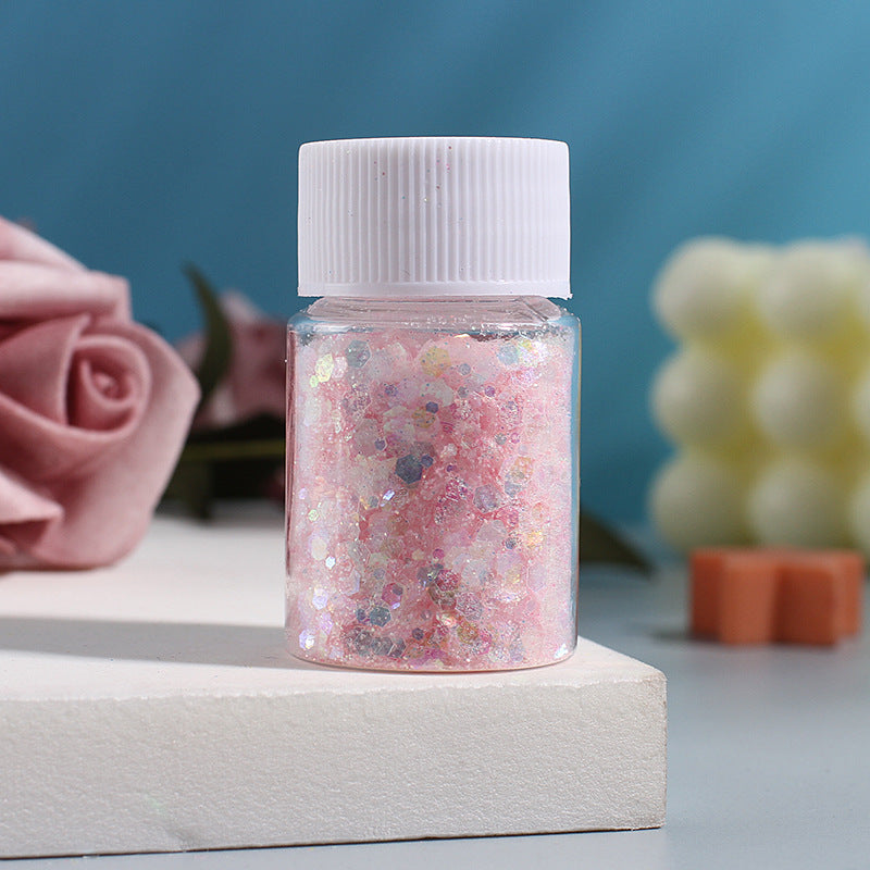Wholesale Crushed Ice Glitter Nail Art Mixed Glitter Powder 10g Bottle DIY Crystal Dropper Filling