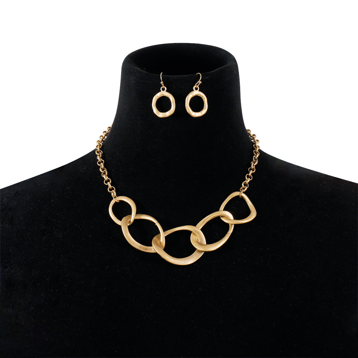 Wholesale Alloy Creative Fashion Punk Style Splicing Ring Necklace