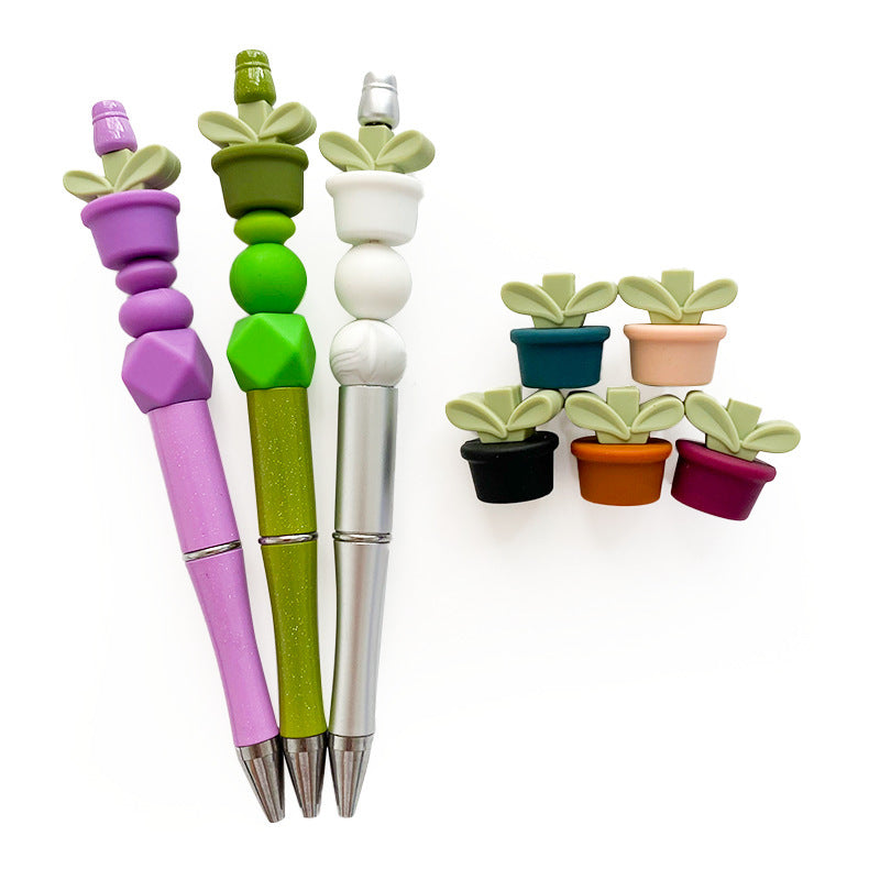 Wholesale 10pcs Flower Pot Grass Focal Beads