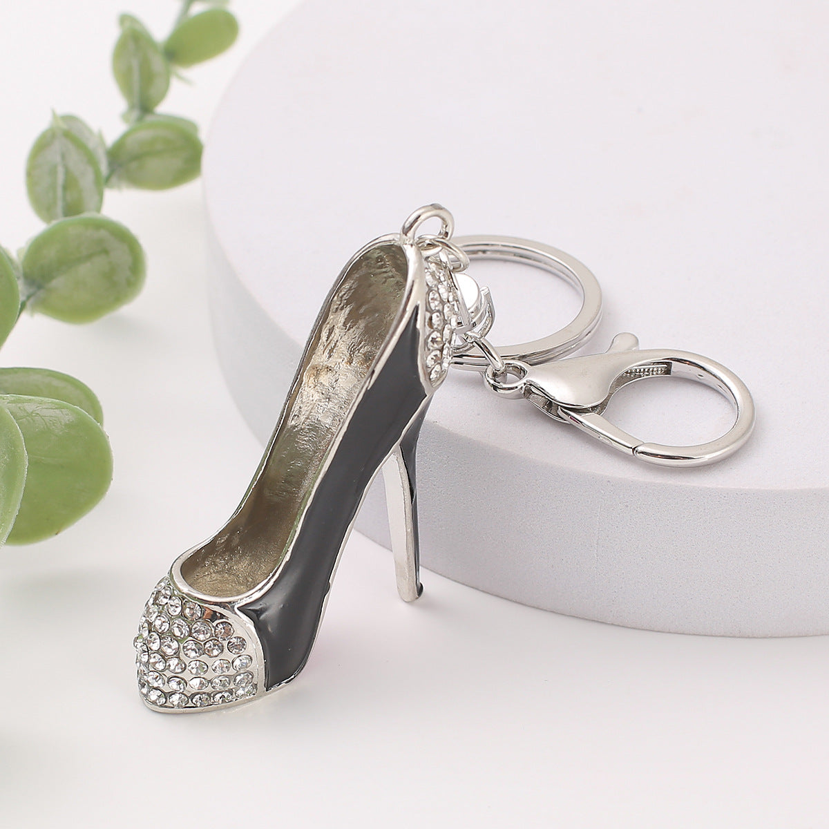 Wholesale Diamond Inlaid High Heels Zinc Alloy Keychains