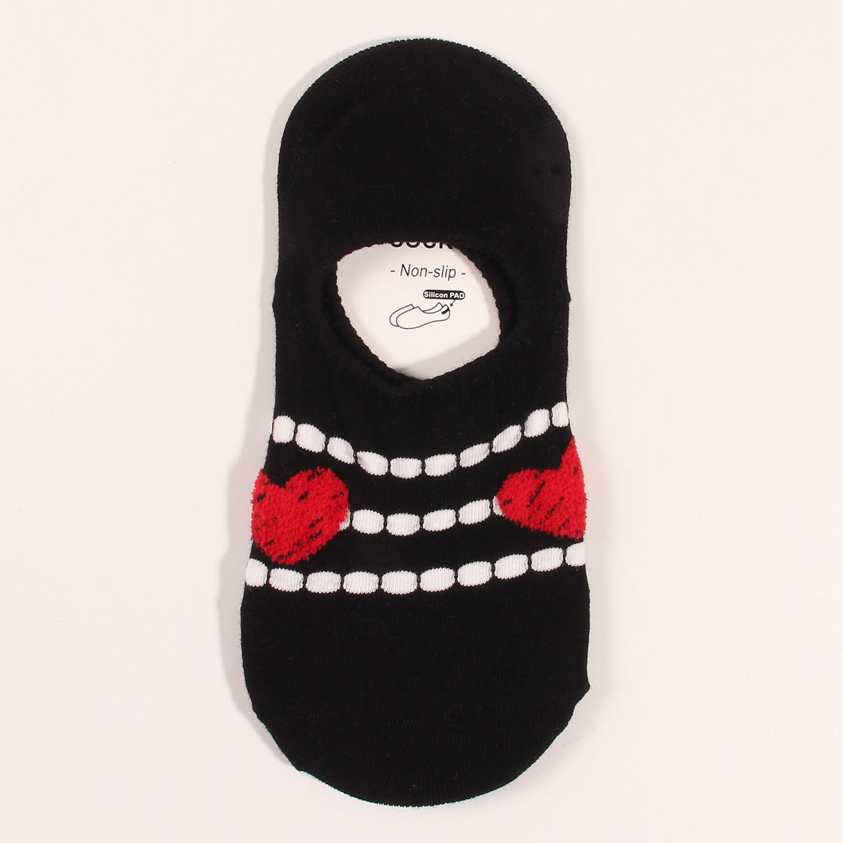 Wholesale Valentine's Day Love Invisible Socks Shallow Mouth Silicone Non-falling Boat Socks