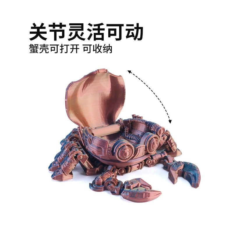 Wholesale 3D printed cyberpunk crab mechanical crab movable joint children' s gift toy