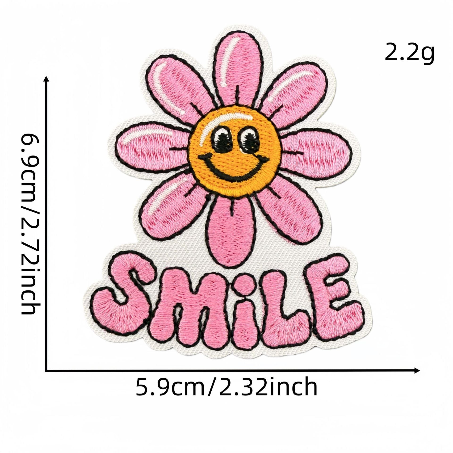 Wholesale Pink English Inspirational Embroidered Patch Cartoon Slogan Decorative Accent For Clothing Bags Home Decor