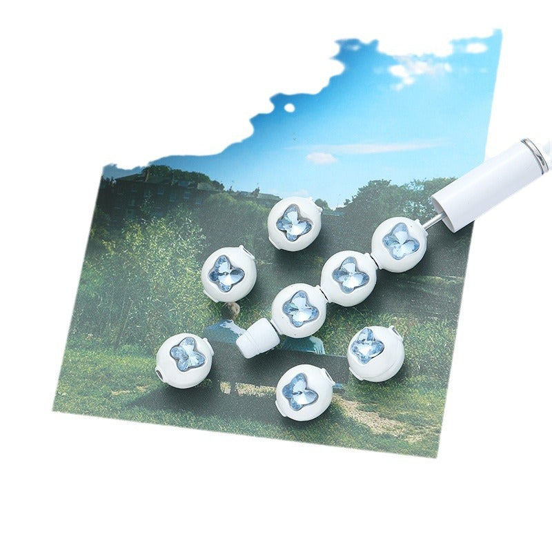 Wholesale 10pcs Love Alloy Series White Round Beads