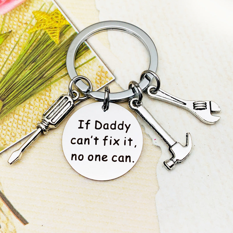Wholesale Stainless Steel Father's Day Keychain