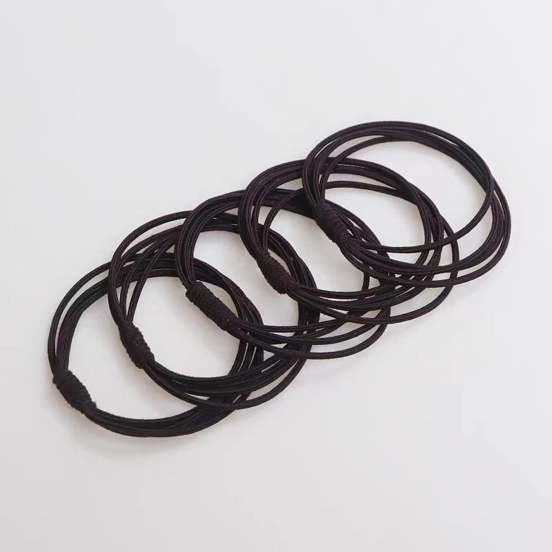 Wholesale Rubber Band High Elasticity, Durable Black, No Damage To Hair, Meatballs Hair Scrunchies