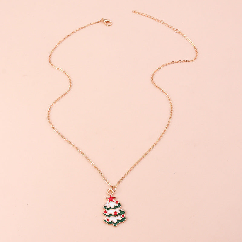 Wholesale Christmas Necklace Santa Claus Christmas Tree Snowman Necklace Sweater Chain