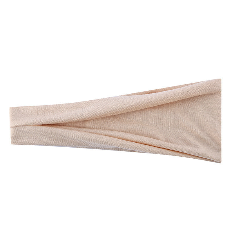 Wholesale Women's Solid Color Yoga Sports Fitness Running Sweat Absorbing Breathable Elastic Jumper Headband