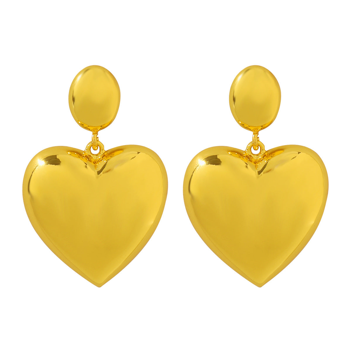 Wholesale Glossy Love Alloy Earrings