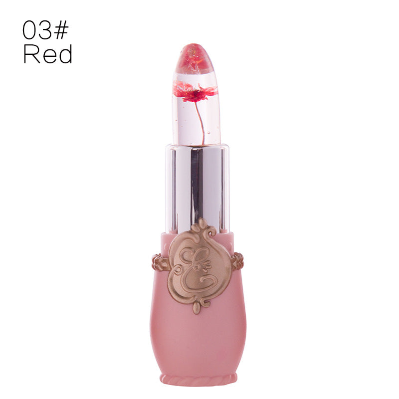 Wholesale Dried Flower Lip Gloss Lipstick Temperature Changing Lipstick
