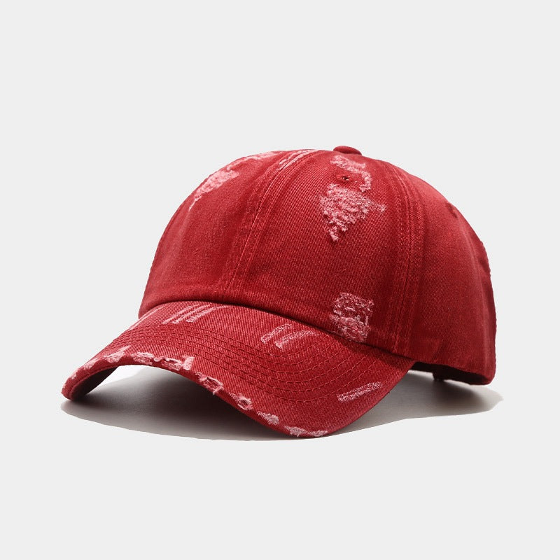 Wholesale Retro Washed Perforated Cotton Outdoor Casual Baseball Caps