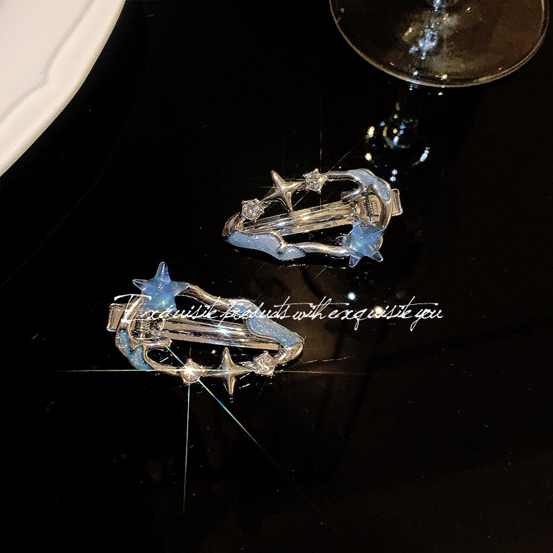 Wholesale Blue Star Hair Clip Side Bangs Clip