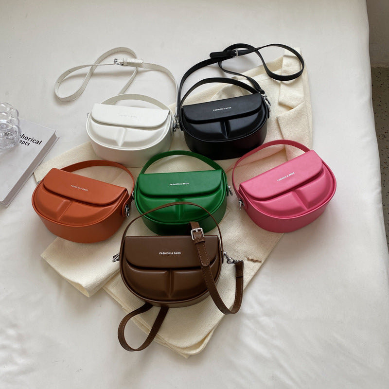 Wholesale PU Simple Single Shoulder Crossbody Saddle Bag
