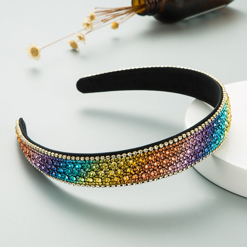 Wholesale Trendy Color Full Diamond Non-slip Headband