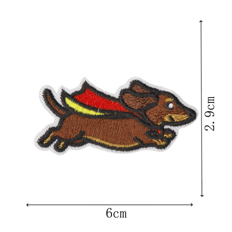 Wholesale Cute Puppy Embroidered Iron On Patches 9 Piece Set For Denim ets School Uniforms DIY Decorative Accent