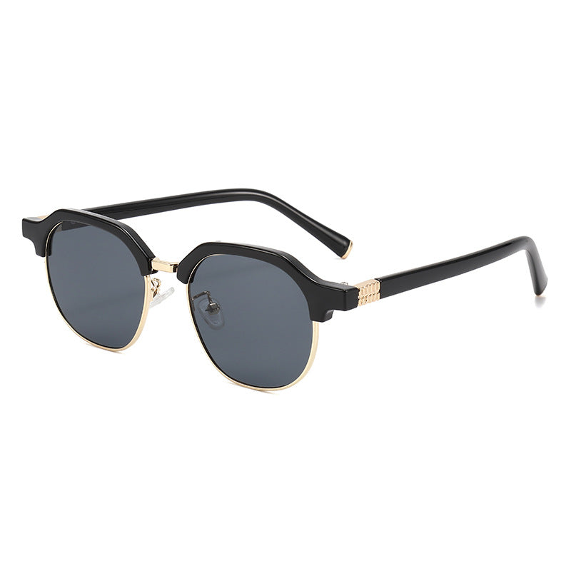 Wholesale Oval Half Frame Sunglasses