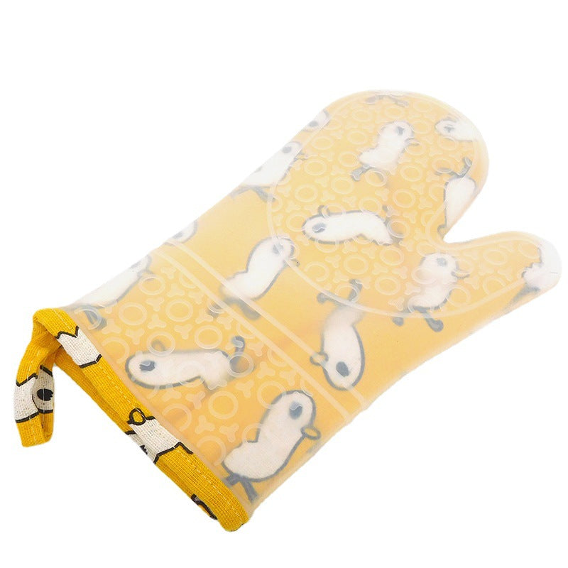Wholesale Silicone Anti Scald Baking Polyester Glove