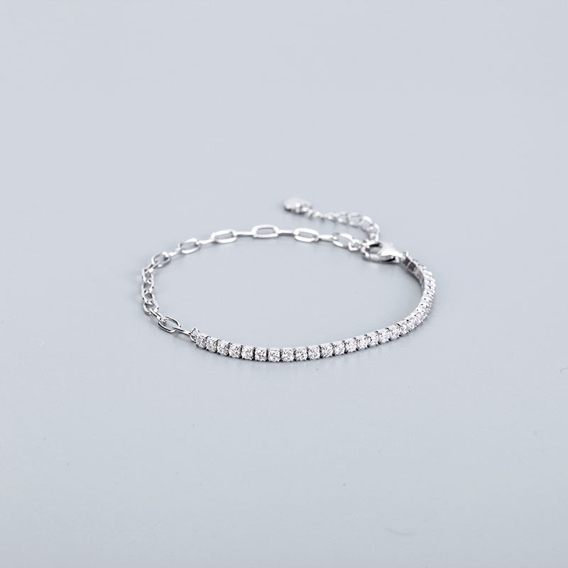 Wholesale 925 Pure Silver Haoshi Spliced Chain Bracelet