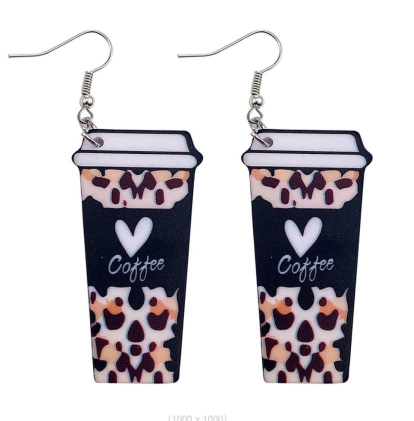 Pendientes de corazón de leopardo de San Valentín al por mayor