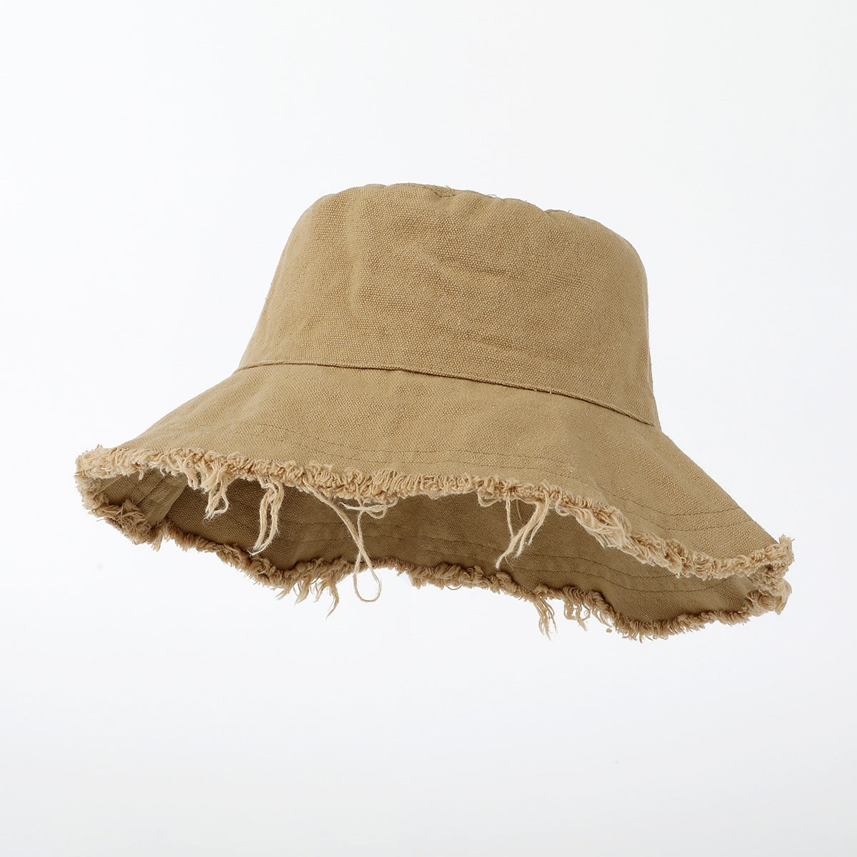 Wholesale Cotton Fur Trimmed Solid Color Fisherman Hats