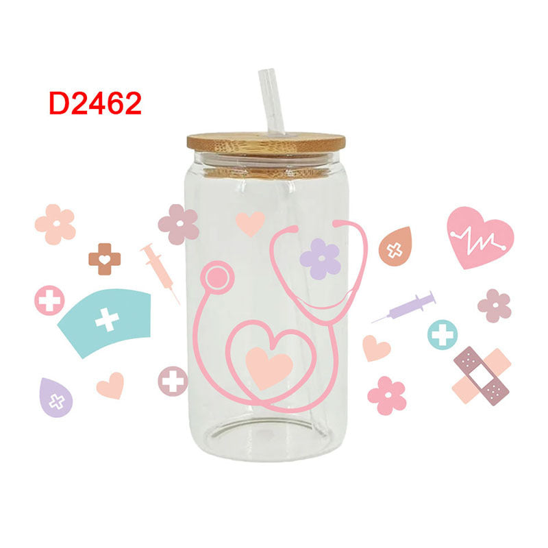 Wholesale UV Transfer Paste Glass Crystal Label Crystal Paste 16OZ UV DTF WRAPS 23cmX11cm