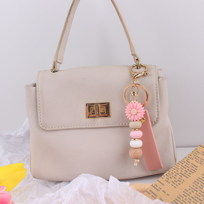 Wholesale  Cartoon  Pendant  Leather  Silicone Keychain