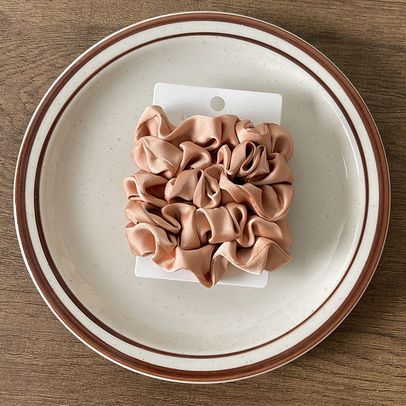 Wholesale Satin Solid Color Fabric Large Intestine Hair Tie