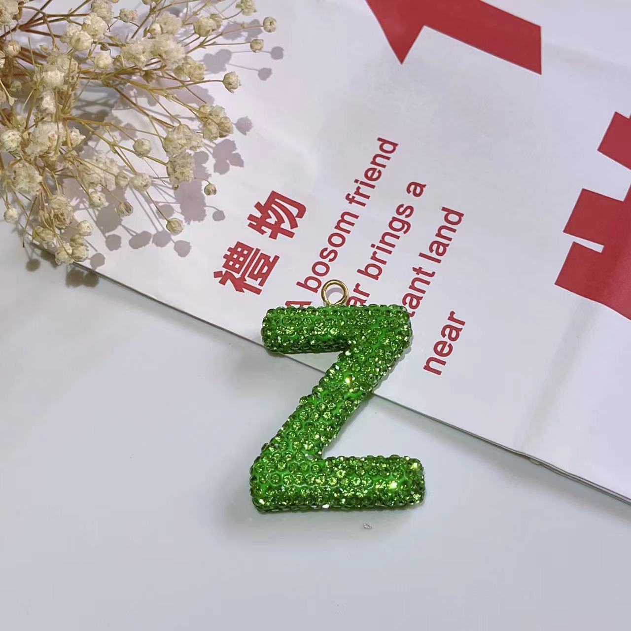 Wholesale Optional Color Letter Car Keychains