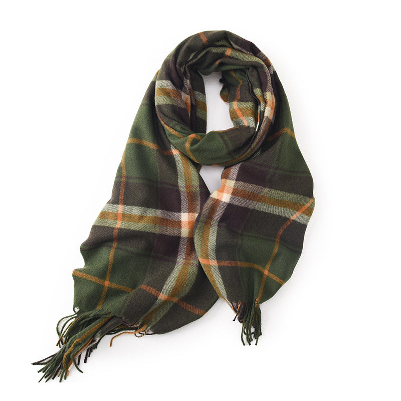 Wholesale Winter Plaid Imitation Cashmere Warm Scarves