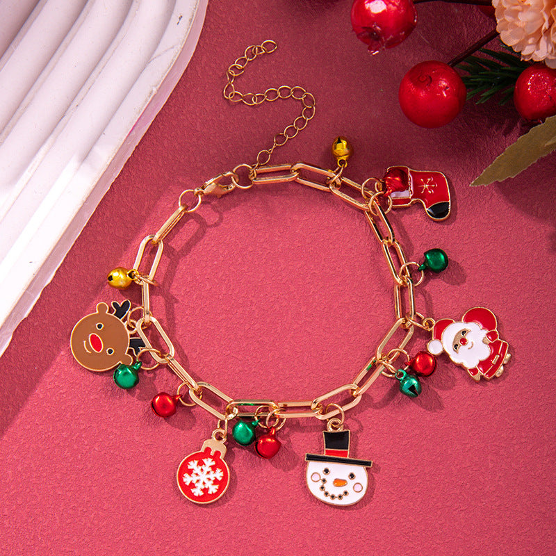 Wholesale Christmas Bell, Lucky Bag, Snowflake Christmas Bracelet