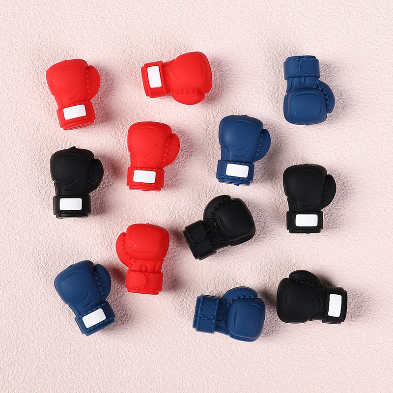 Wholesale 20pcs/pack 3D Boxing Gloves DIY Silicone Beads