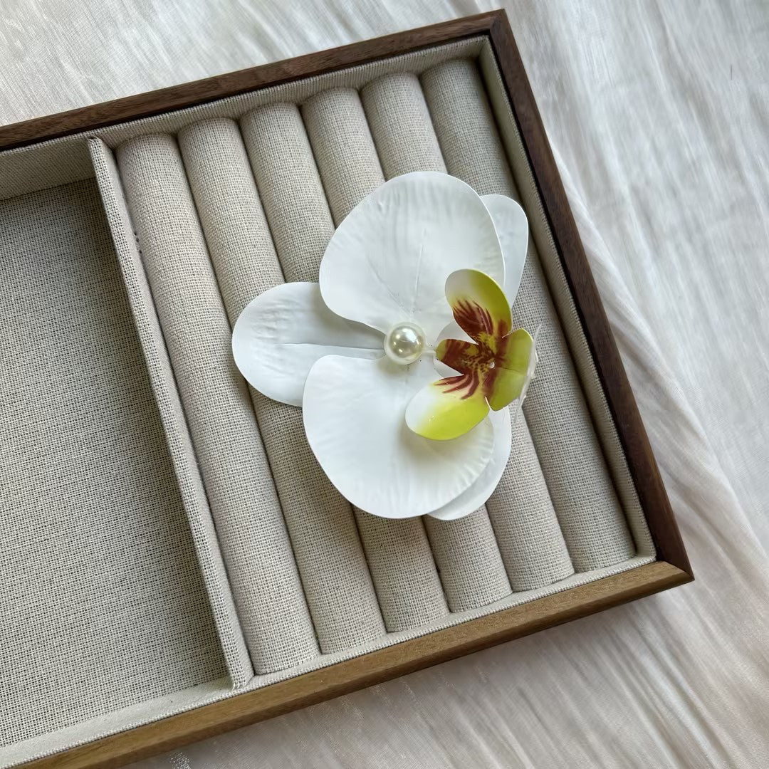 Wholesale Valentine's Day Excellent Purple Phalaenopsis Simulated Flower Atmosphere Headwear