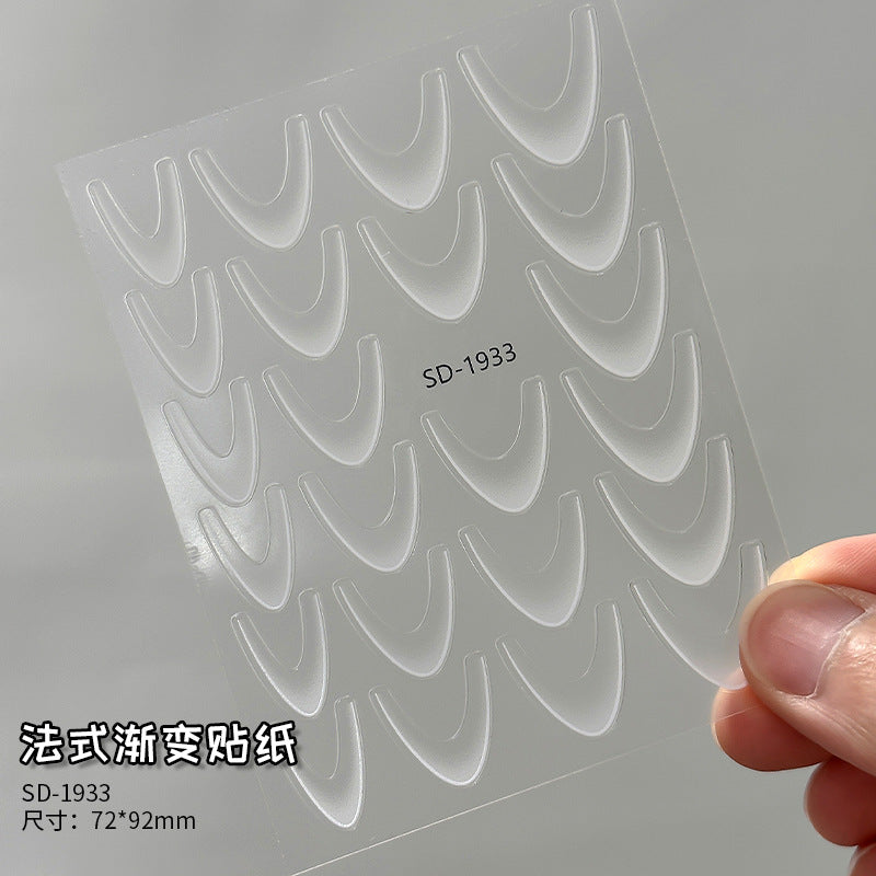 Wholesale Internet Celebrated Nail Art Gradient French Stickers