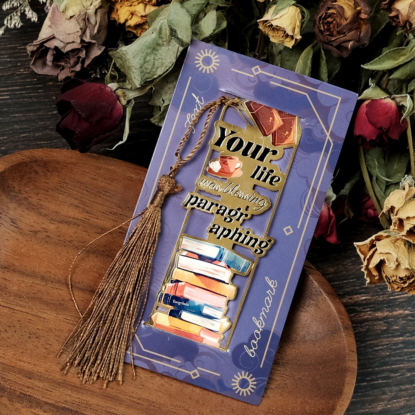 Wholesale Advanced Texture Metal Positive Energy Inspirational English Bookmark Student Exquisite Birthday Gift
