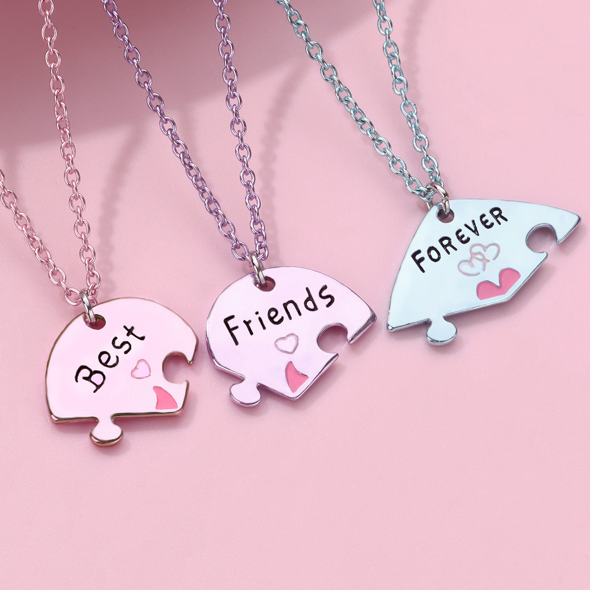 Wholesale children' s necklace good friend love alloy pendant