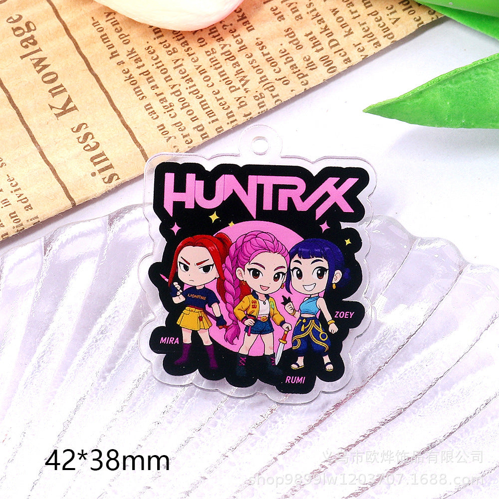 Wholesale 10pcs/ pack Cartoon Girl Cute Pendant Acrylic DIY Accessories