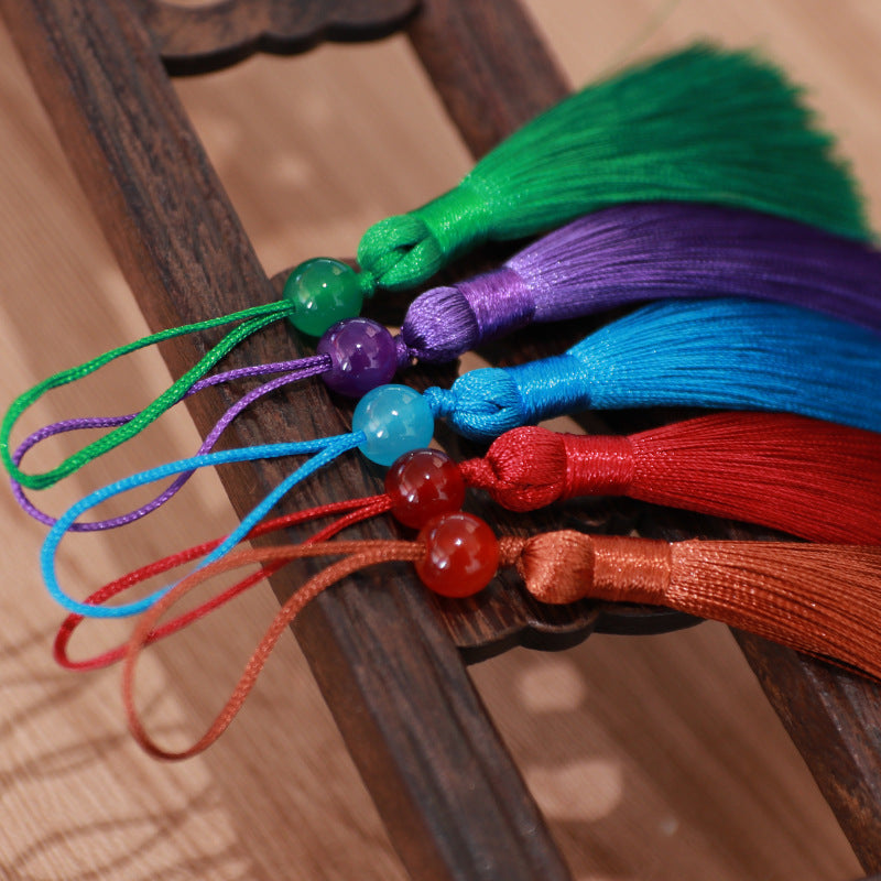 Wholesale 7cm Beaded Ice Silk Tassel Pendant