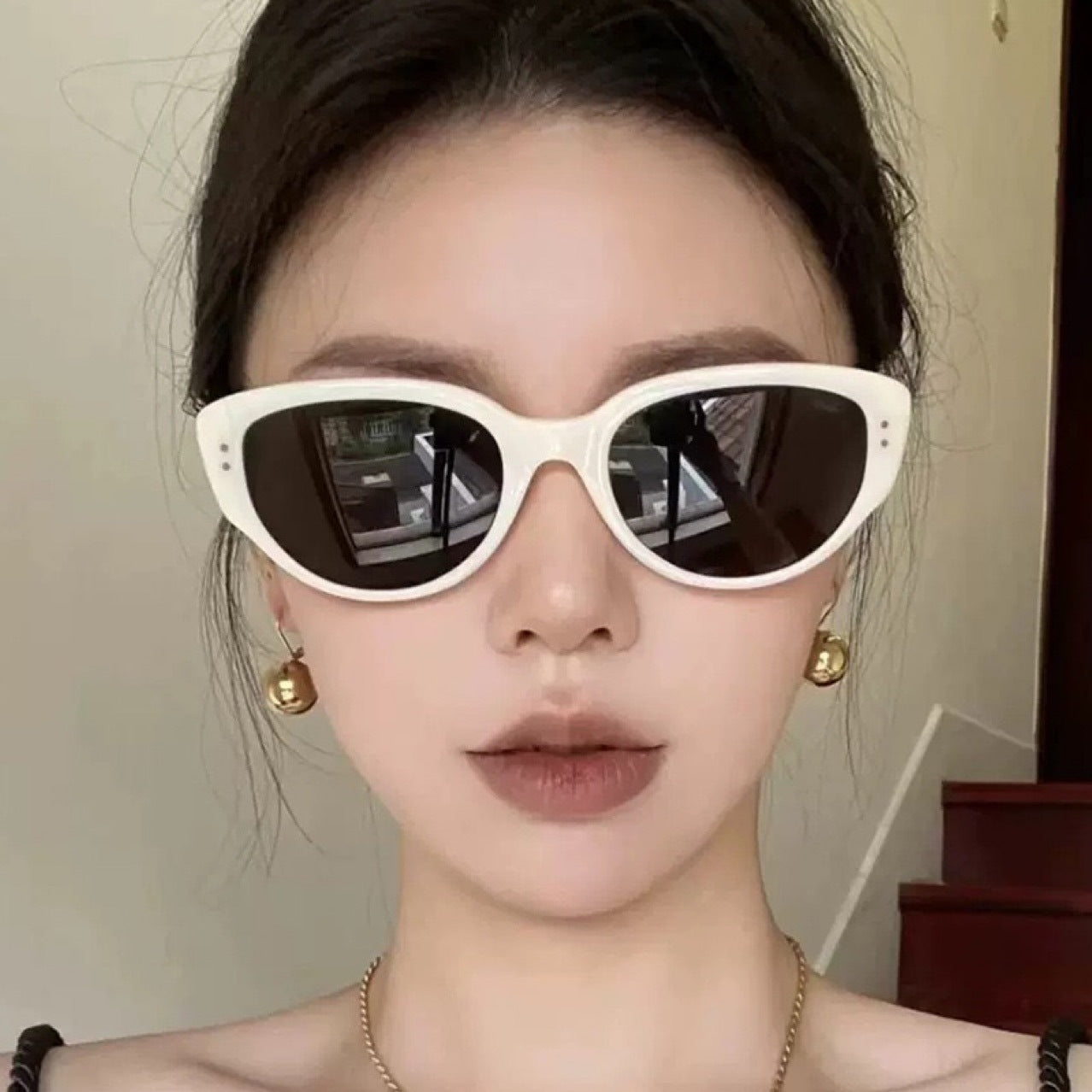 Wholesale Cat Eye Fashion Rice Nails Y2K Street Style Sunglasses