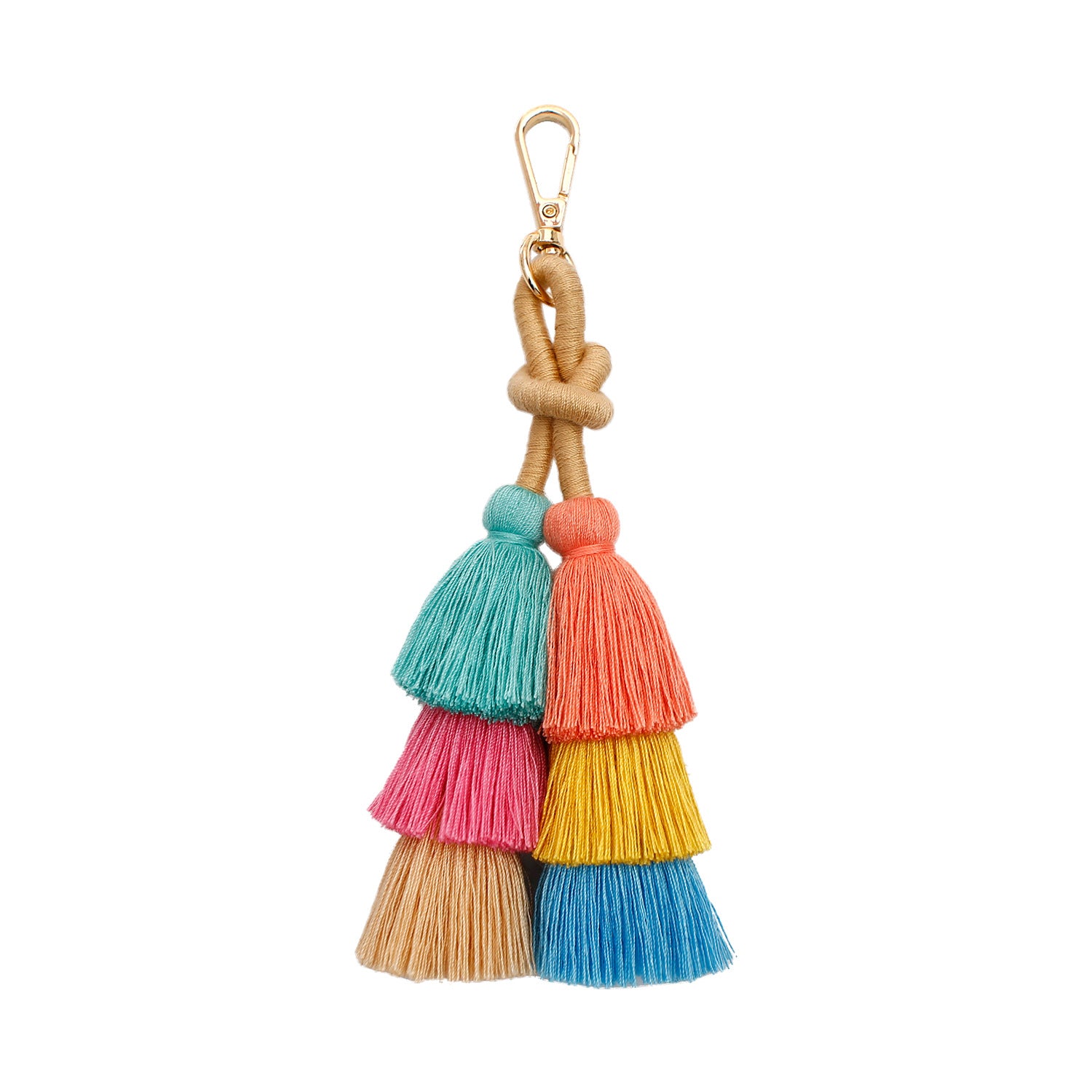 Wholesale Cotton Rope Tassel Handmade Bag Pendant Keychain