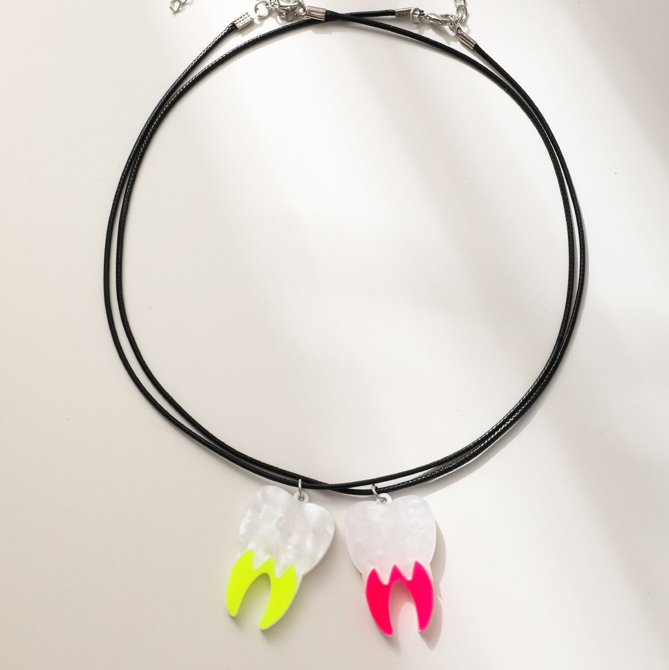 Wholesale Creative Starry Sky Skull Head Acrylic Necklace