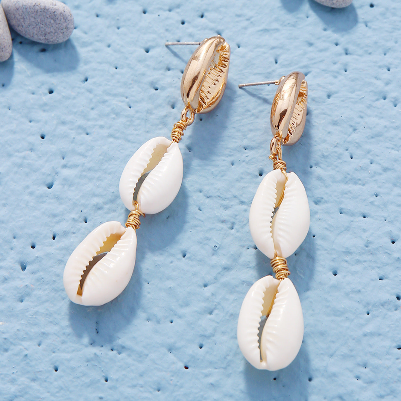 Wholesale Bohemian Shell Beads Pendant Earrings