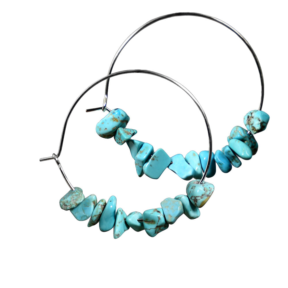 Wholesale  Distinctive Earrings Irregular Crystal Gravel Earrings