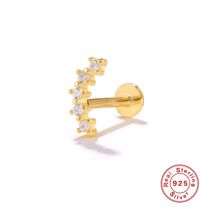 Wholesale S925 Sterling Silver Piercing Inner Thread Ear Piercing Ear Bone Nails