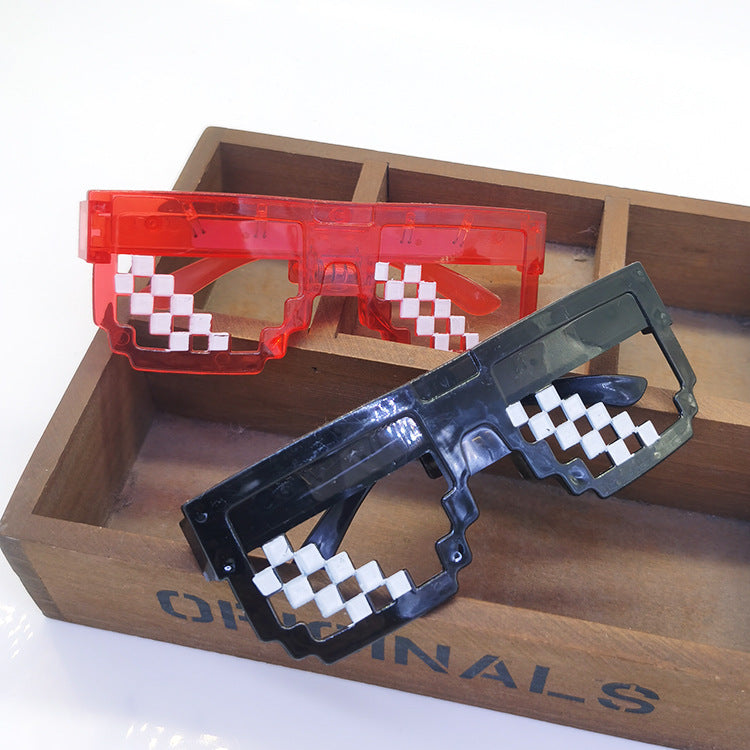 Wholesale Mosaic Creative Party LED Plastic Luminous Glasses Toys