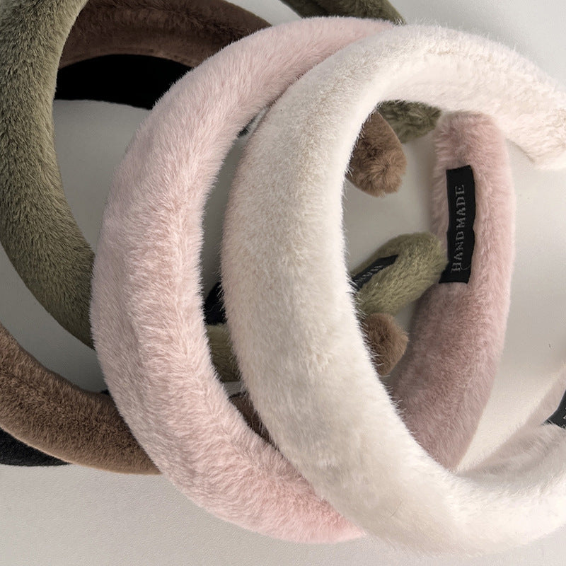 Wholesale Autumn and Winter Plush Wide Edge Headband