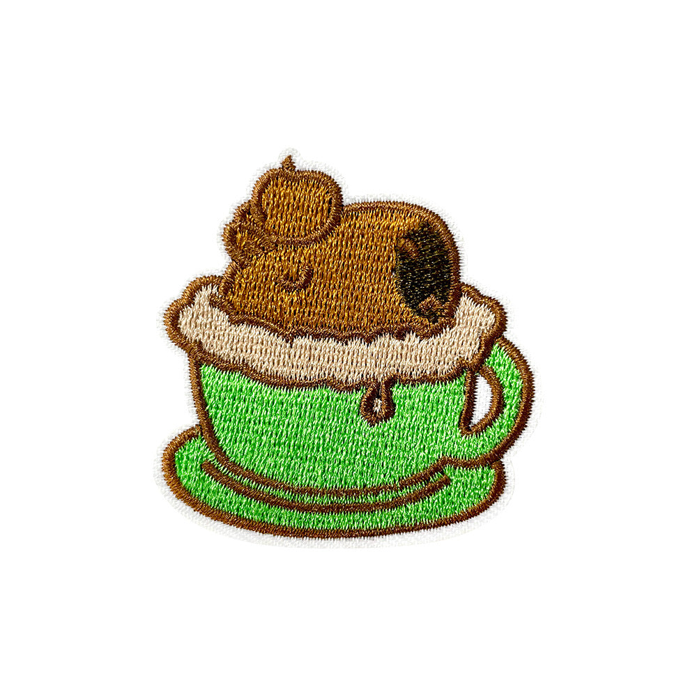 Wholesale Towel Embroidery DIY Patch Capybara Cartoon Embroidered Badge For Coat Decoration