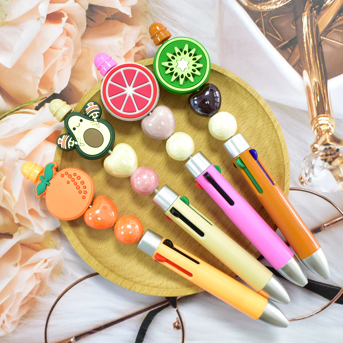 Wholesale Random 100pcs/pack   Cute cartoon fruit series bead  Focal Beads